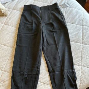 Everlane The Tencel Way-High Taper Pant in Black